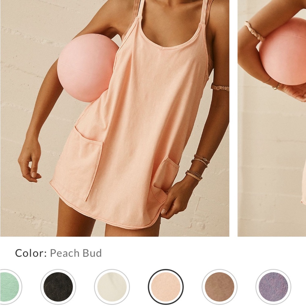 free people peach bud hot shot mini dress